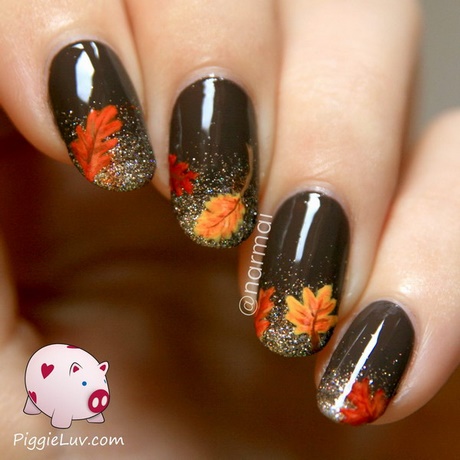 fall-flower-nail-art-74_9 Toamna floare nail art