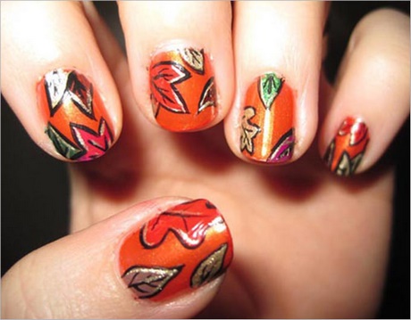fall-inspired-nail-art-74_8 Toamna inspirat nail art