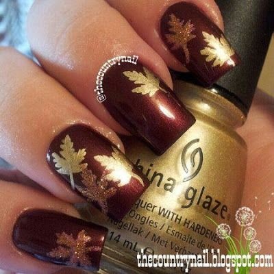 fall-leaf-designs-for-nails-03_4 Modele de frunze de toamnă pentru unghii