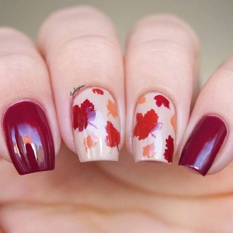 fall-leaf-nails-66_6 Toamna frunze cuie