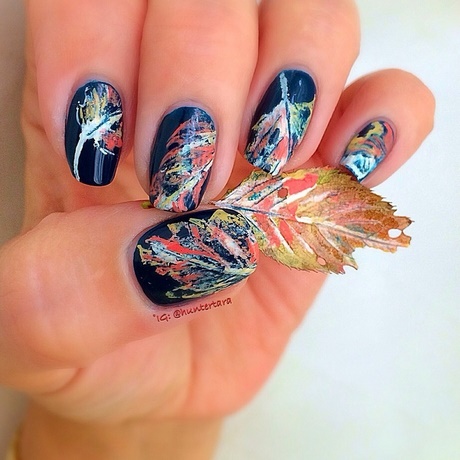 fall-leaves-nails-70_12 Toamna frunze cuie