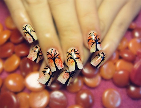 fall-time-nail-designs-93_14 Modele de unghii de toamnă