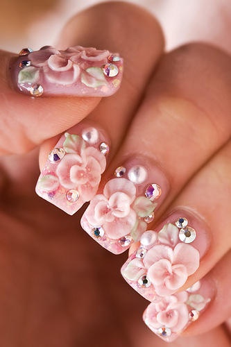 flower-gel-nails-60_18 Unghii cu gel de flori