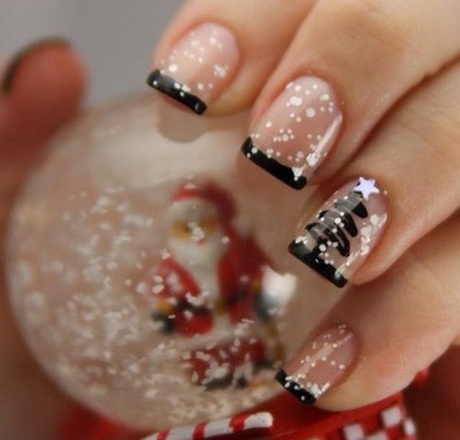 french-manicure-christmas-nails-70_16 Manichiura franceză unghiile de Crăciun