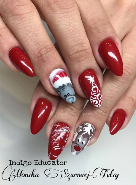 gel-nails-christmas-ideas-38_6 Gel cuie idei de Crăciun