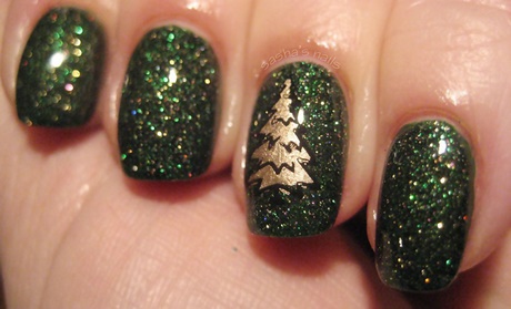 green-christmas-nails-64_13 Unghii verzi de Crăciun
