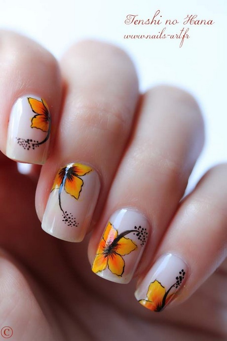 hawaiian-flower-nail-design-86_16 Hawaiian design de unghii de flori