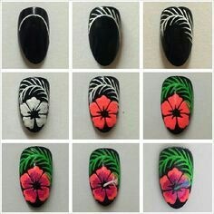 hibiscus-flower-nail-art-33_11 Hibiscus floare nail art