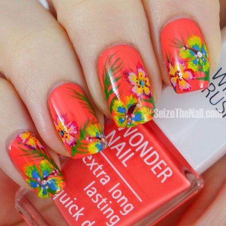 hibiscus-flower-nail-art-33_3 Hibiscus floare nail art