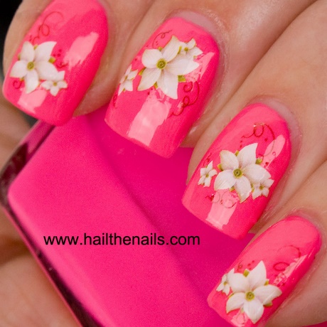 lily-flower-nail-art-07 Crin floare nail art