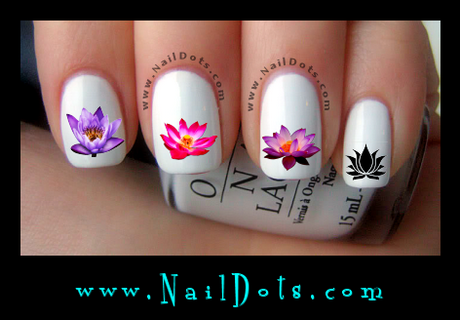 lotus-flower-nail-design-63 Lotus floare de design de unghii