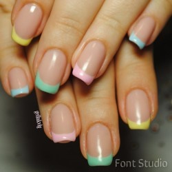 multi-colored-french-manicure-96_3 Manichiură franceză multicoloră