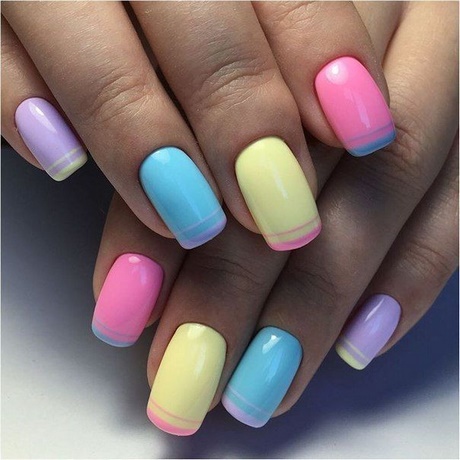 multi-colored-french-manicure-96_8 Manichiură franceză multicoloră
