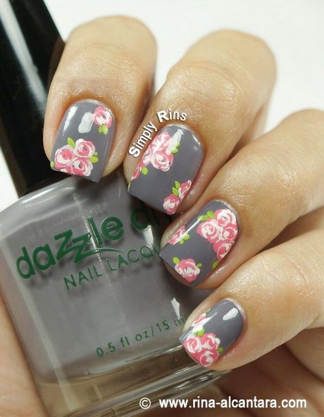 nail-art-designs-roses-60_5 Nail art modele trandafiri