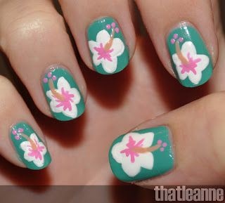 nail-art-hibiscus-flower-67_7 Nail art Hibiscus floare