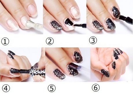 Nail art numai cu lac de unghii