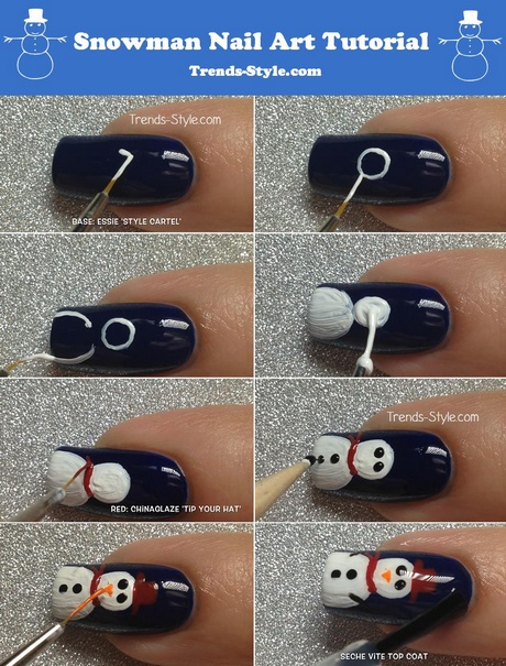 nail-art-snowman-29_4 Unghii om de zăpadă