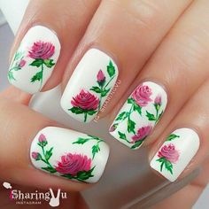 nail-art-with-flowers-32_6 Nail art cu flori
