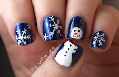 nail-design-snowman-44_3 Design de unghii om de zăpadă