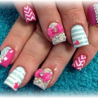 nail-designs-bows-30_10 Modele de unghii arcuri