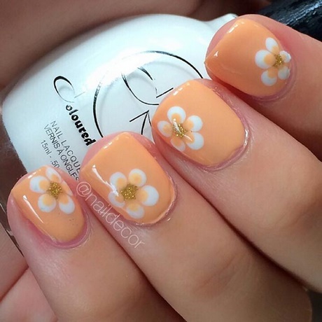 nail-flower-design-easy-48 Design floare de unghii ușor
