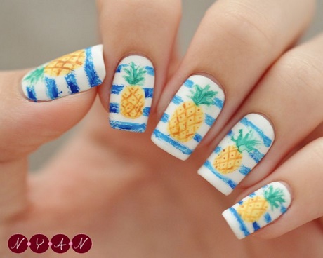 pineapple-nail-designs-72_11 Modele de unghii de ananas