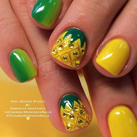 pineapple-nail-designs-72_3 Modele de unghii de ananas