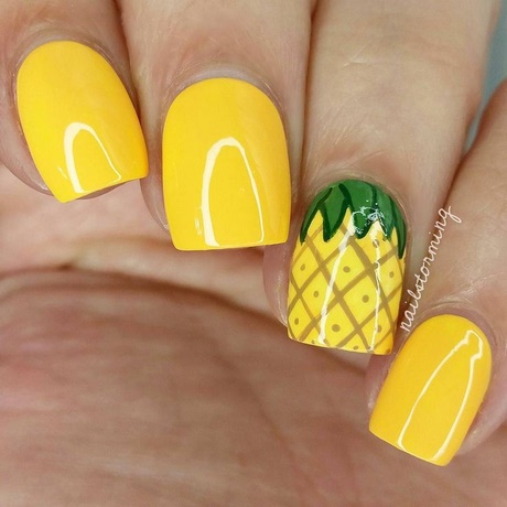 pineapple-nail-designs-72_6 Modele de unghii de ananas