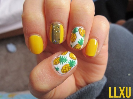 pineapple-nail-designs-72_8 Modele de unghii de ananas