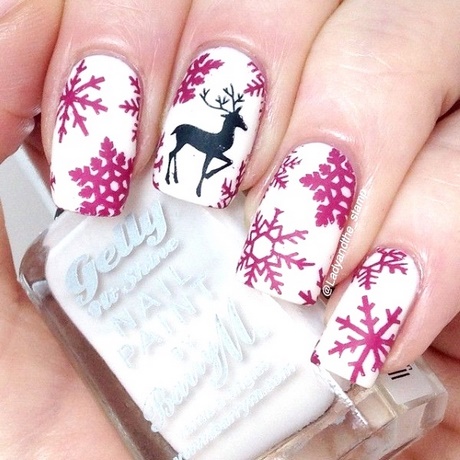 pink-christmas-nail-designs-08_20 Roz modele de unghii de Crăciun