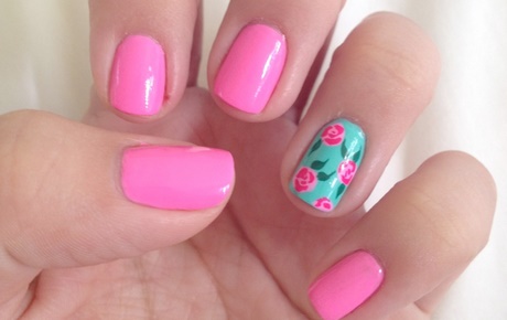 pink-flower-nails-54_13 Unghii de flori roz