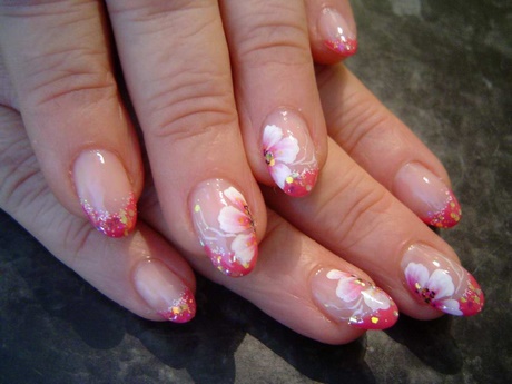 pink-flower-nails-54_15 Unghii de flori roz