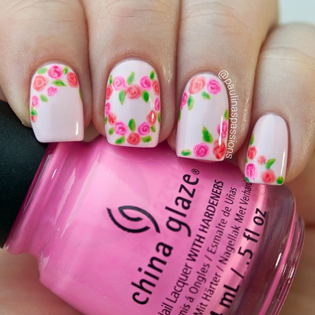 pink-flower-nails-54_18 Unghii de flori roz
