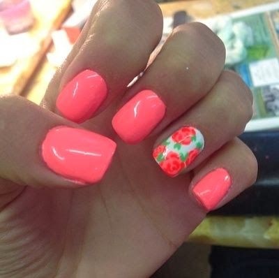 pink-flower-nails-54_8 Unghii de flori roz