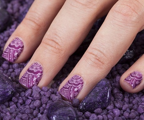 purple-flower-nail-art-32_12 Violet floare nail art