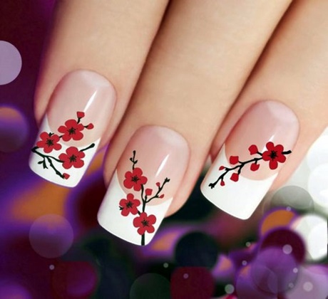 red-flower-nails-71_4 Unghii de flori roșii