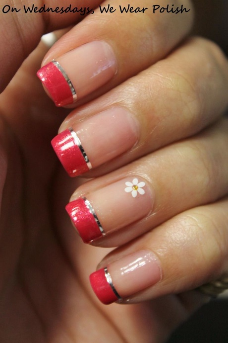 red-french-manicure-13_10 Manichiura franceză roșie