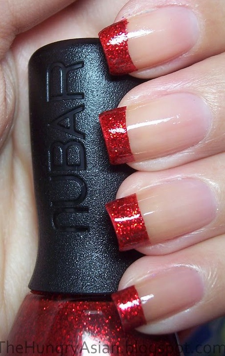 red-french-manicure-13_4 Manichiura franceză roșie