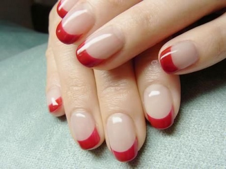 red-french-manicure-13_8 Manichiura franceză roșie
