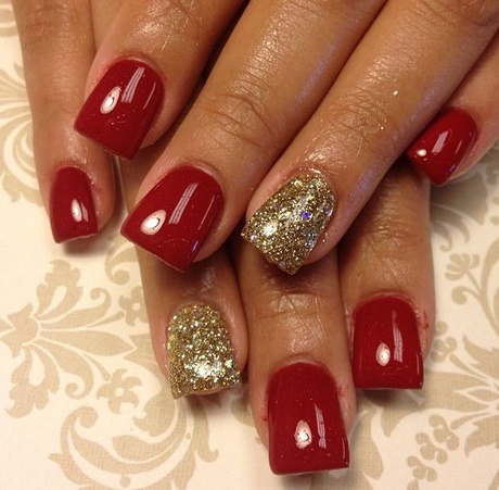 red-sparkly-christmas-nails-42_15 Roșu sparkly Crăciun cuie