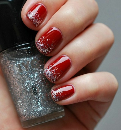 red-sparkly-christmas-nails-42_19 Roșu sparkly Crăciun cuie