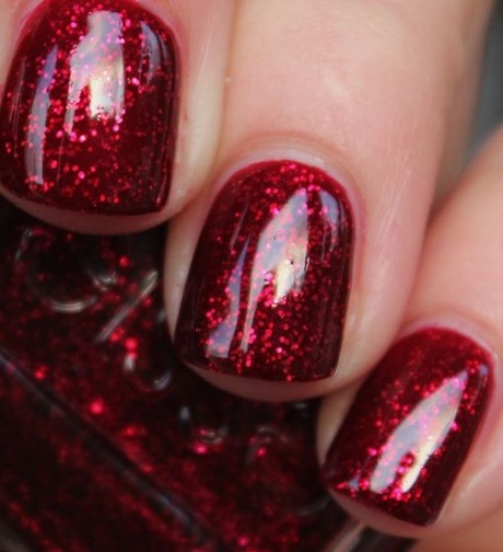red-sparkly-christmas-nails-42_2 Roșu sparkly Crăciun cuie