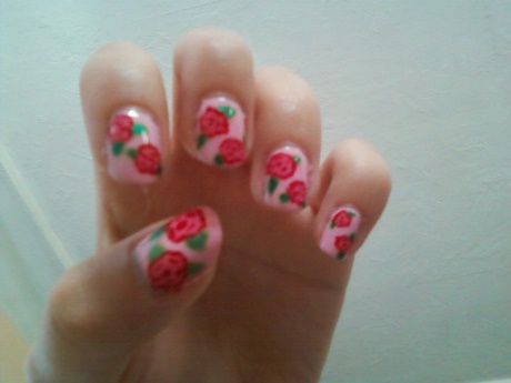 rose-flower-nail-art-42_5 Rose floare nail art