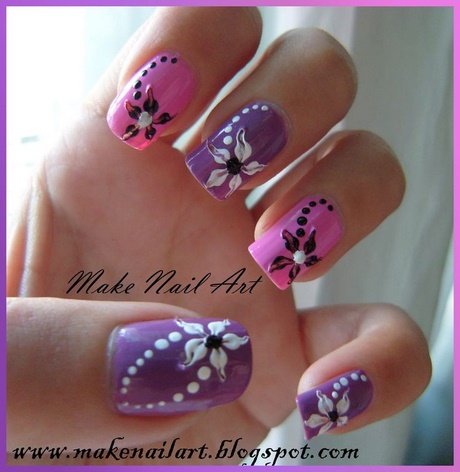 small-flower-nail-art-17_7 Arta unghiilor de flori mici