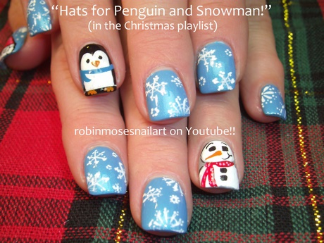 snowman-christmas-nails-40_7 Om de zăpadă cuie de Crăciun