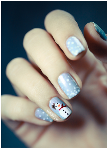 snowman-nail-art-designs-27 Snowman nail art modele