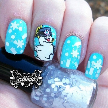 snowman-nail-art-01_7 Om de zăpadă nail art