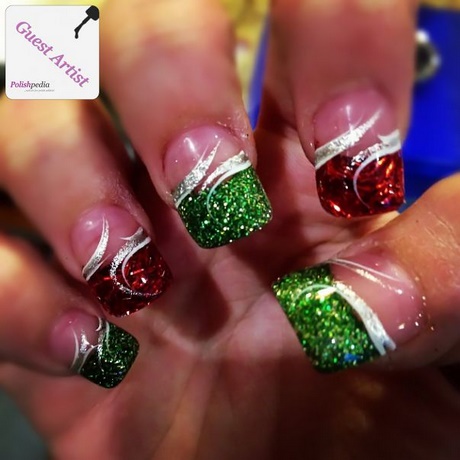 sparkly-christmas-nail-designs-37 Sparkly modele de unghii de Crăciun