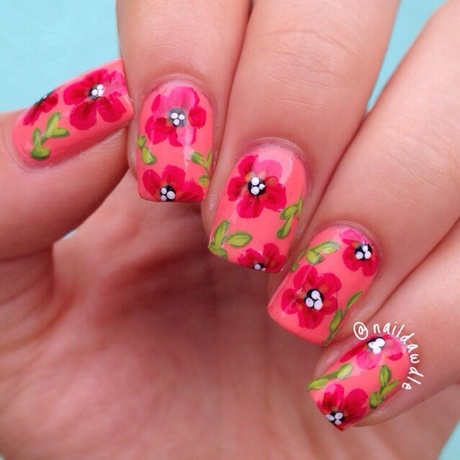 summer-flower-nail-art-90_7 Floare de vară nail art