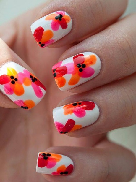 tropical-flower-nail-art-21_14 Flori tropicale nail art